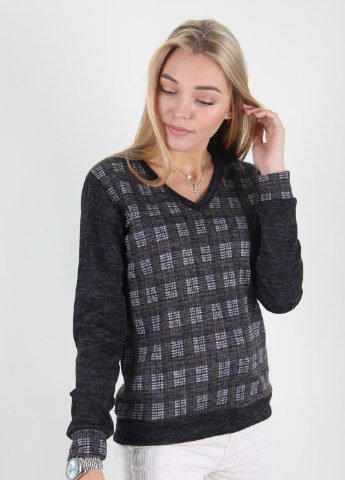 Грифельно-сірий демісезонний пуловер пуловер Miss Fashion