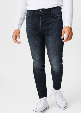 Темно-серые демисезонные зауженные джинсы C&A