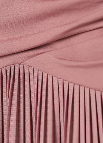 Розово-лиловое вечернее платье плиссированное, с открытой спиной, в греческом стиле H&M однотонное