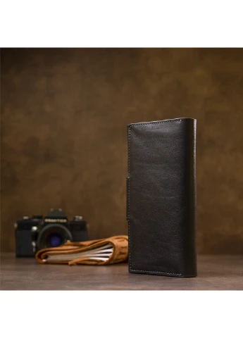 Мужское кожаное портмоне 10х19,5х2,5 см Grande Pelle (253491176)