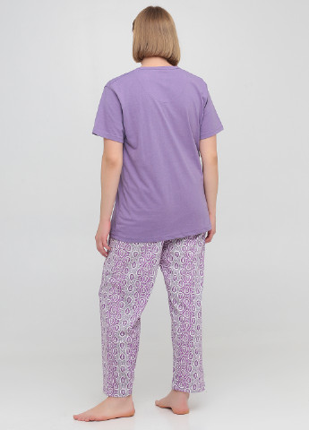 Сиреневая всесезон пижама (футболка, брюки) футболка + брюки Marilynmod