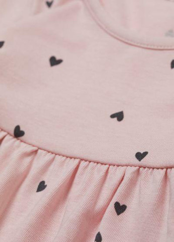 Светло-розовый демисезонный комплект (платье, леггинсы) H&M