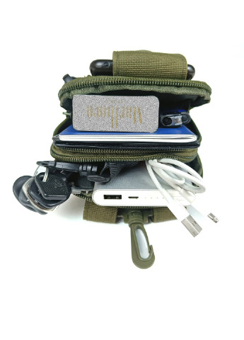 Підсумок-органайзер S.Knight для телефону, документів та особистих речей олива (MOLLE, тактичний утилітарний на РПС) EasyFit (255295011)