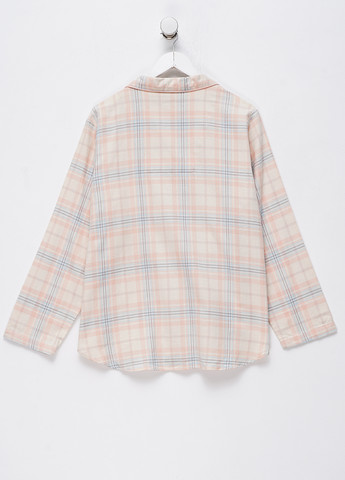 Розовая домашний рубашка в клетку No Brand