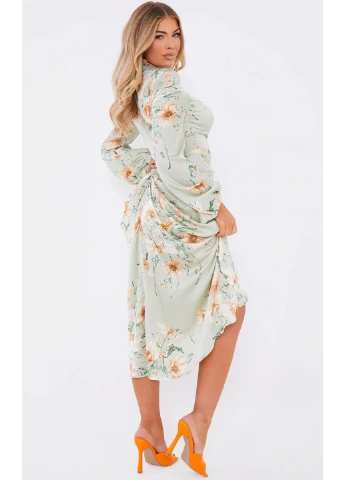 М'ятна кежуал сукня PrettyLittleThing з квітковим принтом