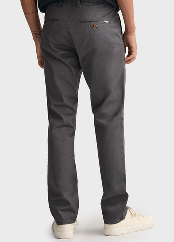 Серые кэжуал демисезонные прямые брюки Gant