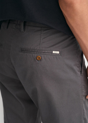 Серые кэжуал демисезонные прямые брюки Gant