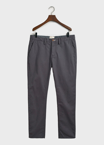 Серые кэжуал демисезонные прямые брюки Gant