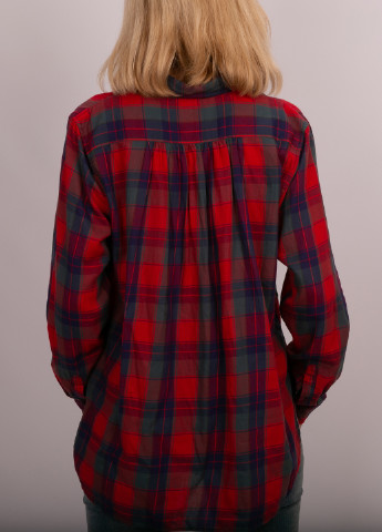Бордовая кэжуал рубашка в клетку Ralph Lauren