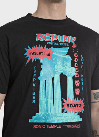 Черная футболка Replay