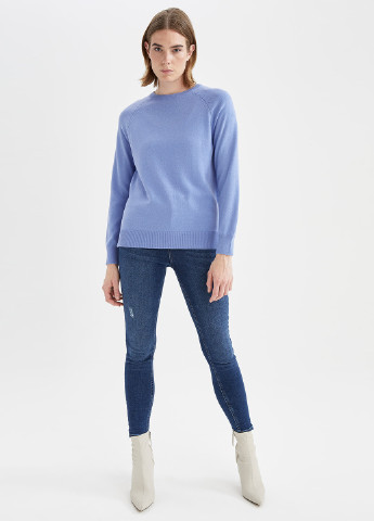 Голубой демисезонный свитер джемпер DeFacto