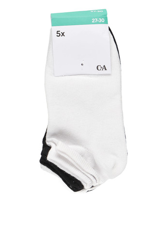 Комбинированные носки (5 пар) C&A однотонные демисезон (296723942)