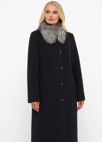 Черное зимнее Пальто из кашемира с отделкой чернобуркой Шикарные меха