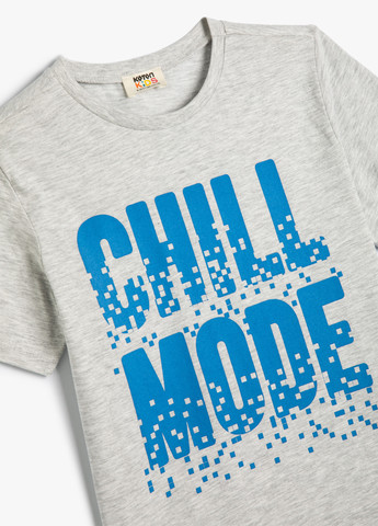 Серая летняя футболка KOTON