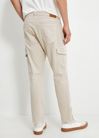 Бежевые кэжуал демисезонные зауженные, карго брюки KOTON