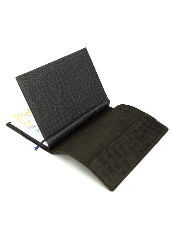 Подарунковий набір №25: Обкладинка на щоденник + обкладинка на паспорт + ключниця (коричневий крокодил) HandyCover однотонні коричневі