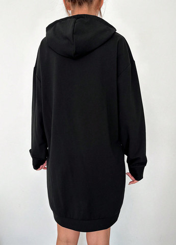 Черное кэжуал платье платье-худи SHEIN однотонное