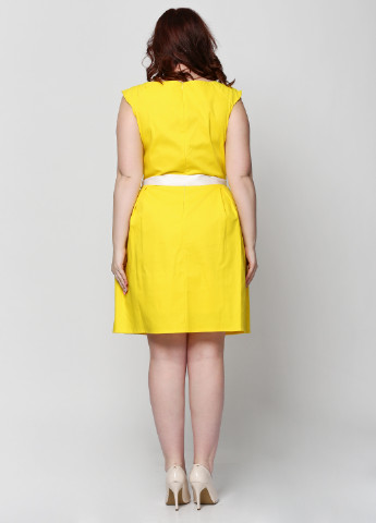Жовтий кежуал сукня S3SS однотонна