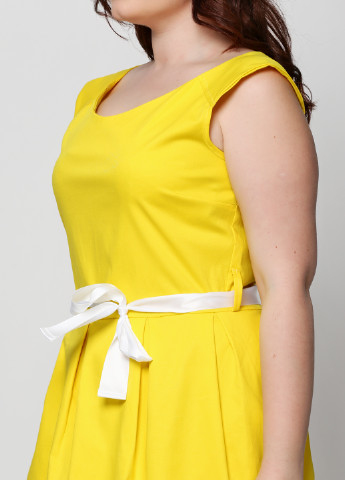 Желтое кэжуал платье S3SS однотонное