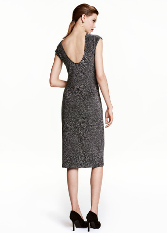 Темно-серое кэжуал платье футляр H&M меланжевое