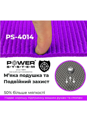 Килимок для йоги та фітнесу 173х61х0,6 см Power System (231538446)