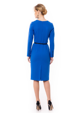 Светло-синее коктейльное платье футляр Iren Klairie однотонное