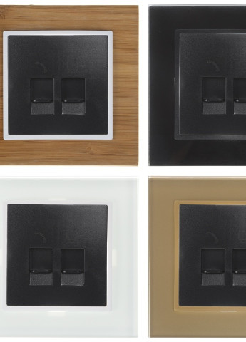 Розетка черная NB-1TF+1PC bk Brille (253967252)