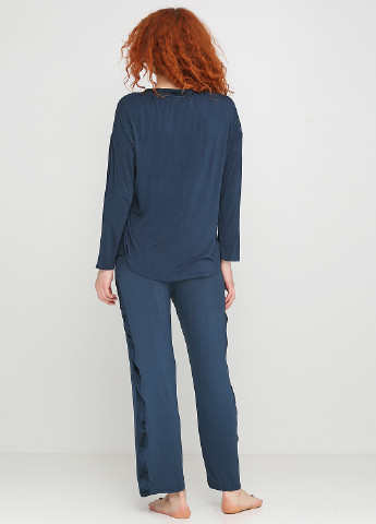 Темно-синя всесезон піжама (лонгслів, брюки) Women'secret