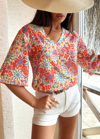 Комбинированная блуза SHEIN