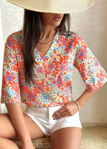 Комбинированная блуза SHEIN