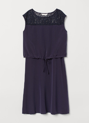 Темно-синя кежуал сукня для годуючих H&M однотонна