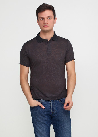 Темно-серая футболка-поло для мужчин Chiarotex меланжевая