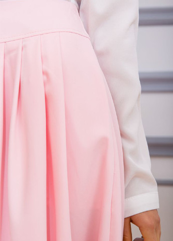Светло-розовая кэжуал однотонная юбка Ager клешированная