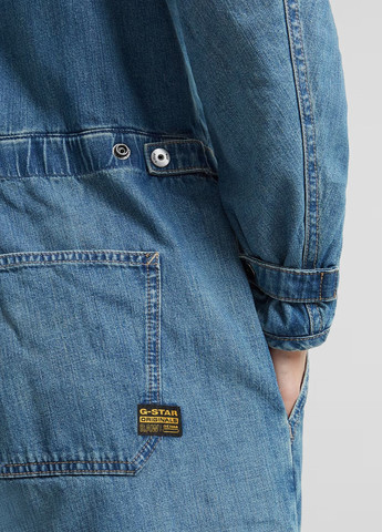 Комбінезон G-Star Raw комбінезон-брюки однотонний синій джинсовий бавовна, джинс