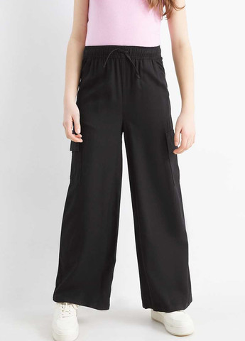 Черные кэжуал летние карго брюки C&A