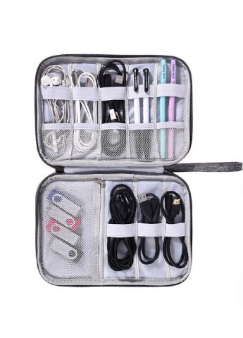 Дорожный органайзер сумка для хранения кабелей проводов зарядок 23х16.5х3 см (473763-Prob) Красный Unbranded (256464688)