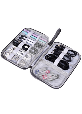 Дорожный органайзер сумка для хранения кабелей проводов зарядок 23х16.5х3 см (473763-Prob) Красный Unbranded (256464688)