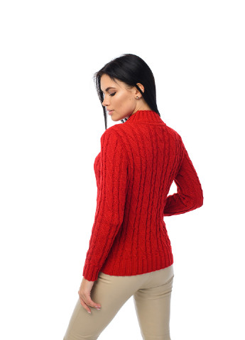 Красный зимний свитер SVTR