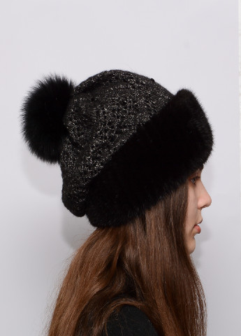 Женская зимняя норковая шапка с бубоном Меховой Стиль ажур (199007424)