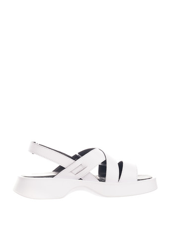 Белые босоножки Соната на липучке с белой подошвой