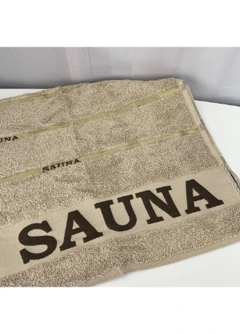 Полотенце для сауны махровое Sauna Турция 6339 бежевое 90х165 см Cestepe комбинированный