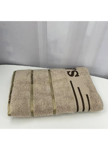 Полотенце для сауны махровое Sauna Турция 6339 бежевое 90х165 см Cestepe комбинированный