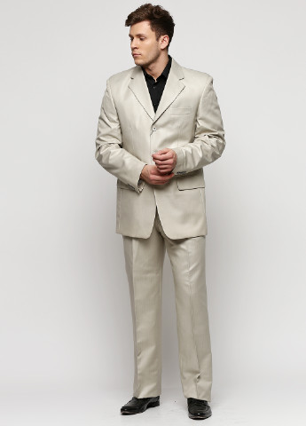 Бежевый демисезонный костюм (пиджак, брюки) брючный Galant