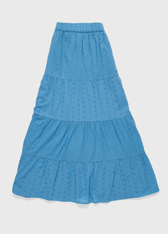 Голубая кэжуал однотонная юбка LC Waikiki клешированная