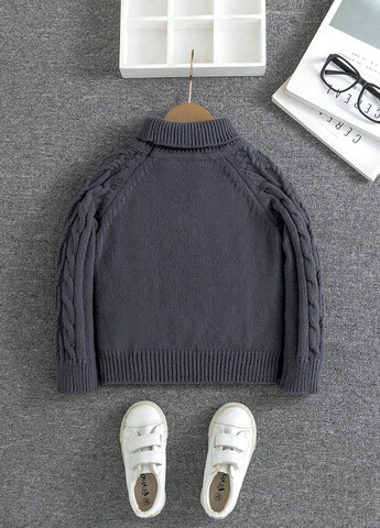 Темно-серый демисезонный свитер SHEIN