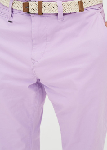 Фиолетовые кэжуал демисезонные зауженные брюки Pull & Bear