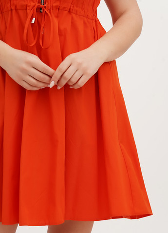 Оранжевое кэжуал платье клеш Vicolo однотонное