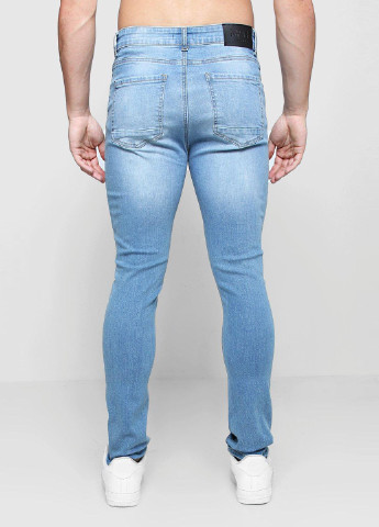 Джинси Boohoo однотонні блакитні джинсові
