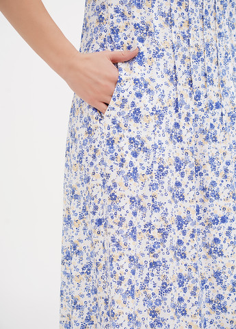 Білий кежуал сукня Ruta-S з квітковим принтом