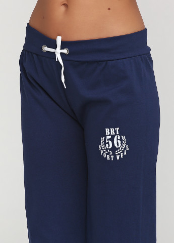 Темно-синие спортивные демисезонные прямые брюки Max Store